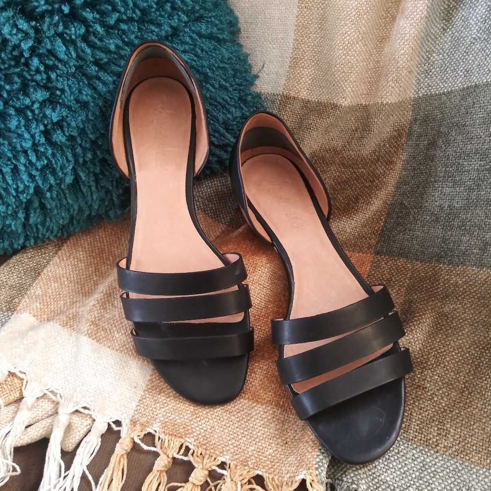 Madewell The Leila sandal Black Leather 7.5